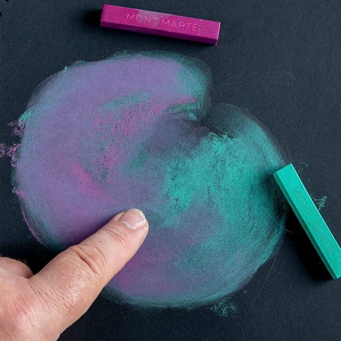 Mont Marte Soft Pastels in Tin Box Signature 48pc, 48 Assorted Colors, Vibrant Pastel Sticks, Great Blending, Comes in Storage Case, Ideal for Art, Craft, Coloring and Sketching