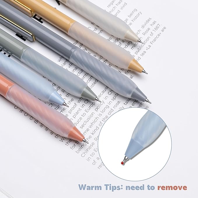 Gel Pens 0.5mm Point Pen Black Ink Smooth Writing Retractable Pen for Office,School Supplies,12-Count (Gold clip)