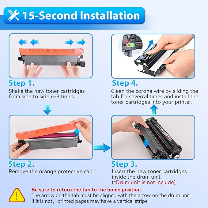 TN229XL TN229 Toner 5 Pack Compatible Replacement for Brother TN229 TN229XL Toner Cartridges for Brother MFC-L3780CDW HL-L3280CDW MFC-L3720CDW HL-L3220CDW HL-L3300CDW HL-L3295CDW Printer
