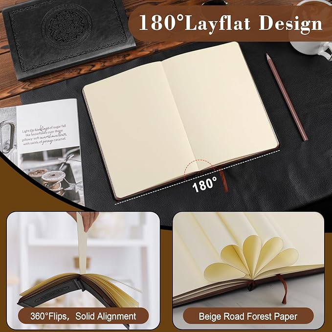 300 Pages Leather Blank Journal Notebook,Softcover Leather Blank Journal Notebook for Women Men,300 Pages Notebook for Work,Office,School Note Taking,5.7'' X 8.3'',pink