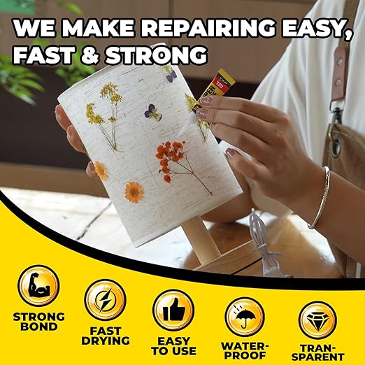 Super Glue Gel Clear, 24×3g All Purpose Strong Bond Single Use Heavy Duty CA Glue, Instant Cyanoacrylate Adhesive Multipack for Plastic Ceramic Glass Jewelry Metal Fletching Wood Porcelain Aquarium
