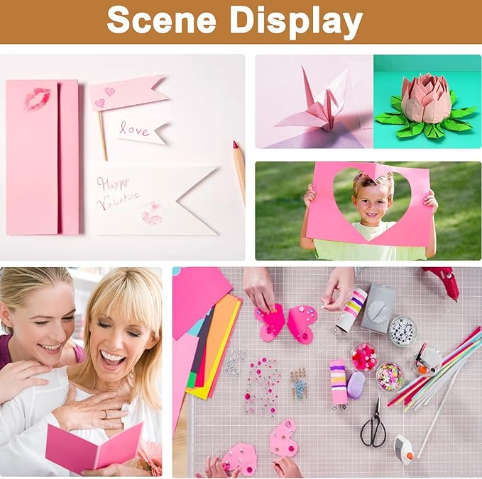 40 Sheets Candy Pink Cardstock 8.5 x 11 Craft Paper, 75lb Premium Heavyweight Paper Card Stock for DIY Cards Making, Greeting Cards, Party Decorations, Wedding Invitations, Menus