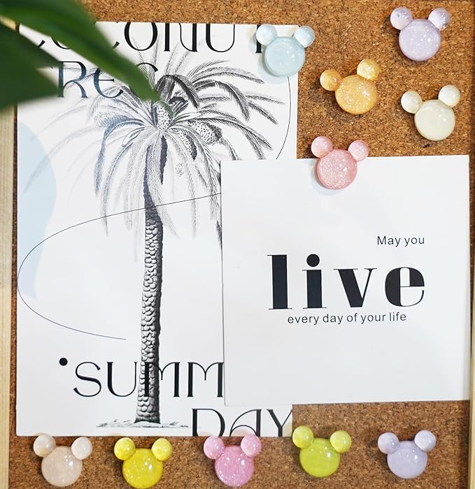 30Pcs Push Pins,Decorative Push Pin,Cute Thumb Tacks Cute Office Decor for Cork Board Bulletin Board,Desk Accessories Aesthetic,Classroom Decor,Business Home Decor(30-Mouse)