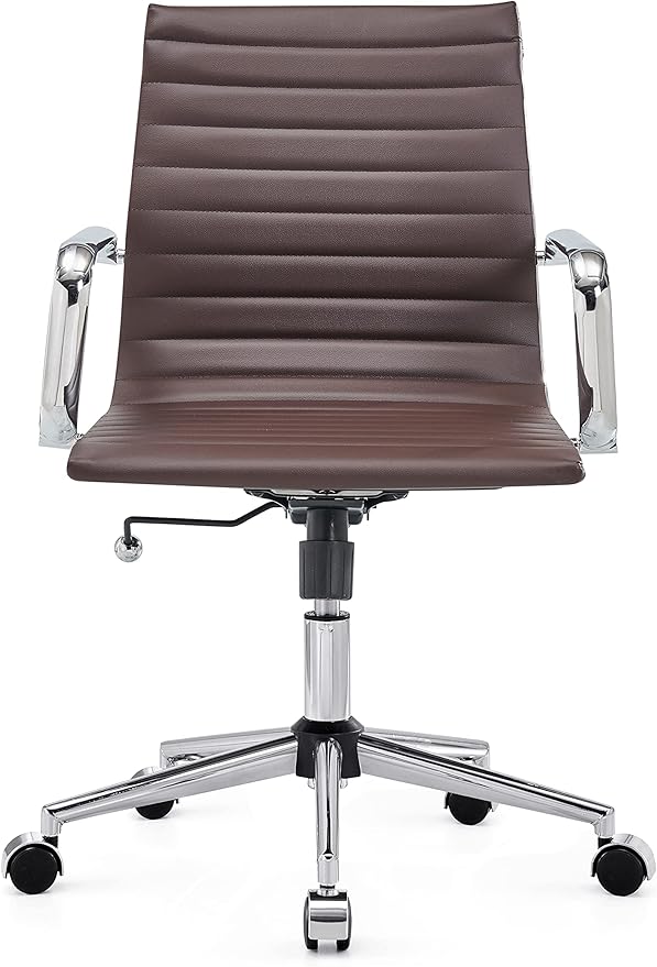 Chair, Desk Computer Chair ,with Armrests ,Ergonomic Office Chair for Home and Office, 17.32 x 22.83 x 35.43 inches, Multiple Colors (Brown)