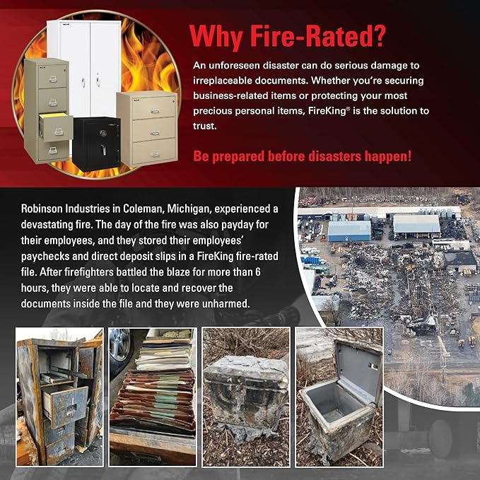 FireKing Turtle Vertical 4 Drawer Legal and Letter Fire Safe File Cabinet with Key Lock, 1 Hour Fire Rated, UL Rated & Water Resistant Home Safe, Filing Cabinet, Made in The USA, Platinum