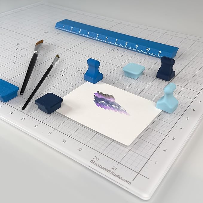 Glassboard Studio MiniBar Magnet - Strong Neodymium Rare Earth Magnets for Fridge, Whiteboard, Locker & Magnetic Glassboards - Ideal for Crafting & Office Use - Strong Fridge Magnets (Navy Blue, 2)