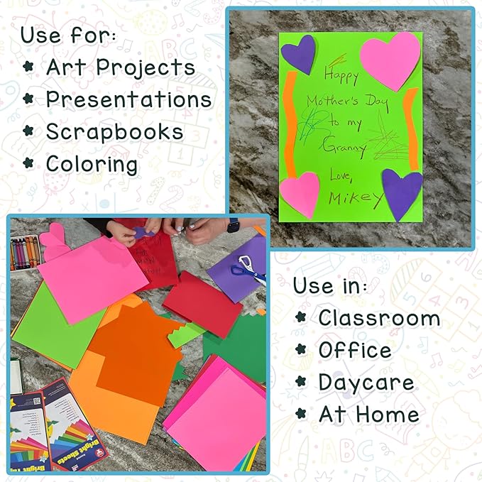 Hygloss Yellow Bright Colored Cardstock - 11x17-Inch, 50 Sheets, 65 lb/ 176 gsm, Fade-Resistant, Acid-Free Color Card Stock Paper
