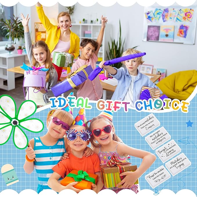 Nezyo 100 Pcs Inspirational Erasers Bulk for Kids Back to School Gifts Fun Erasers Motivational Reward Supplies for Classrooms Students Teachers Office Supplies(White)