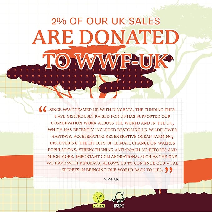 Dingbats A5 Wildlife Dotted Notebook Journal - Premium Vegan Leather Softcover Executive Journal for Women & Men - Work, Note Taking, Writing & Travel