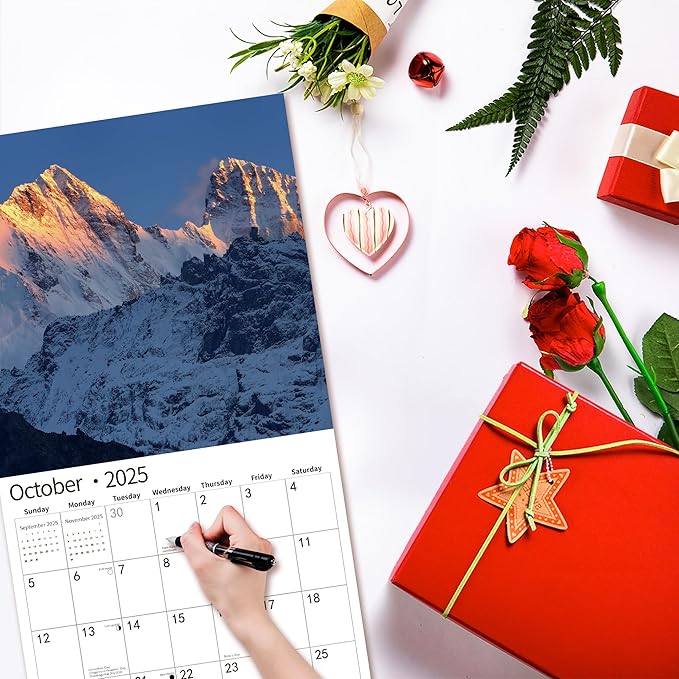 2025 Wall Calendar,Calendar 2025, January 2025 - December 2025, Wall Calendar Wonders of Planet, 12" x 24" Opened,Full Page Months Thick & Sturdy Paper for Gift Perfect Calendar Organizing & Planning