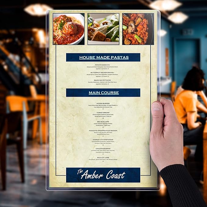 StoreSMART® - Rigid Plastic Menu - 8.5" x 14" - 200-Pack - HPP812X14-MENU-200