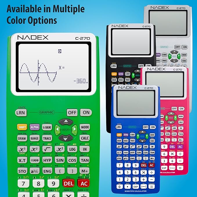 Scientific Calculator with Graph Functions for College and High School Students, Engineering, Advanced Mathematics, Calculus, Algebra, Geometery, Trigonometry, Statistics, Physics, Chemistry, Green
