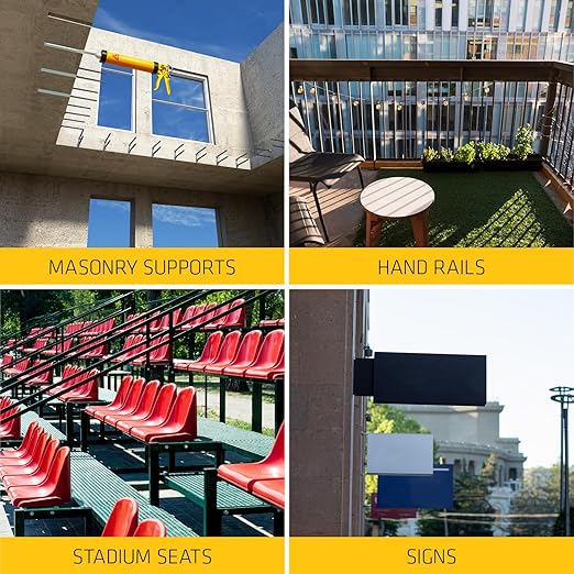 SIKA AnchorFix-2 Super Strength Anchoring Adhesive - Two-Component System for Threaded Rods in Concrete, 10.1 fl. oz - Fast Curing, Solvent-Free, High Load Capacity