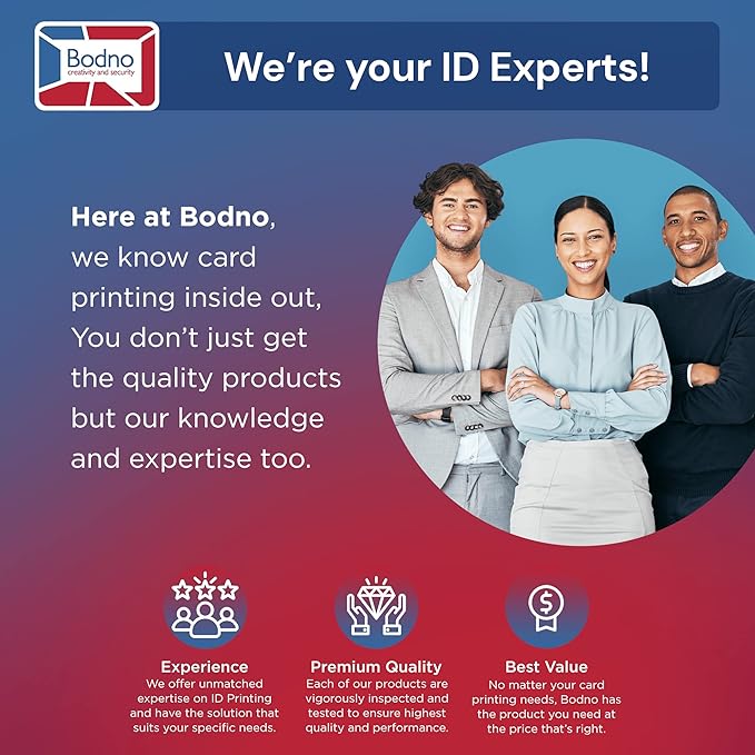 Evolis Zenius Single Sided ID Card Printer & Complete Supplies Package with Bodno Silver Edition ID Software
