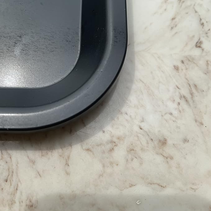 Brando Moon Small Tray - Black Lightweight Plant Based Tray - Made from Plants - Low Carbon Kitchen Tool - Curved Edges and Smooth Surface - Travel Size 8 x 4.1 inches