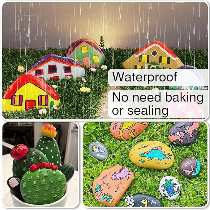 Yellow Permanent Paint Pens Paint Markers - 12 Pack Oil Based Markers, Quick Drying and Waterproof Marker Pen, Car Tire, Metal, Rock Painting, Wood, Ceramic, Plastic, Canvas, Mugs, Medium Tip