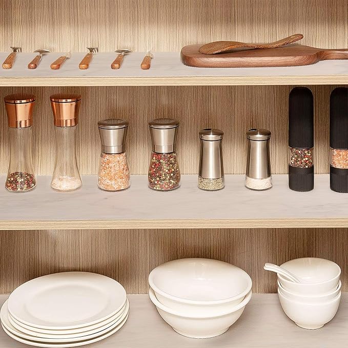 Glotoch Non Adhesive Shelf Liners for Kitchen Cabinets Clear 12"X60",Waterproof and Durable Drawer Liners,Fridge Table Place Mats for Cupboard, Cabinet.