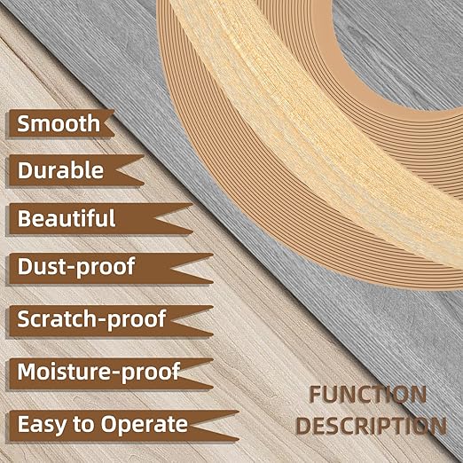 GSCIT Club Maple Edge Banding, 1 1/2 inch x 250ft roll of Veneer Plywood Edge Banding Preglued Flexible, Wood Tape Banding for Cabinet Repair