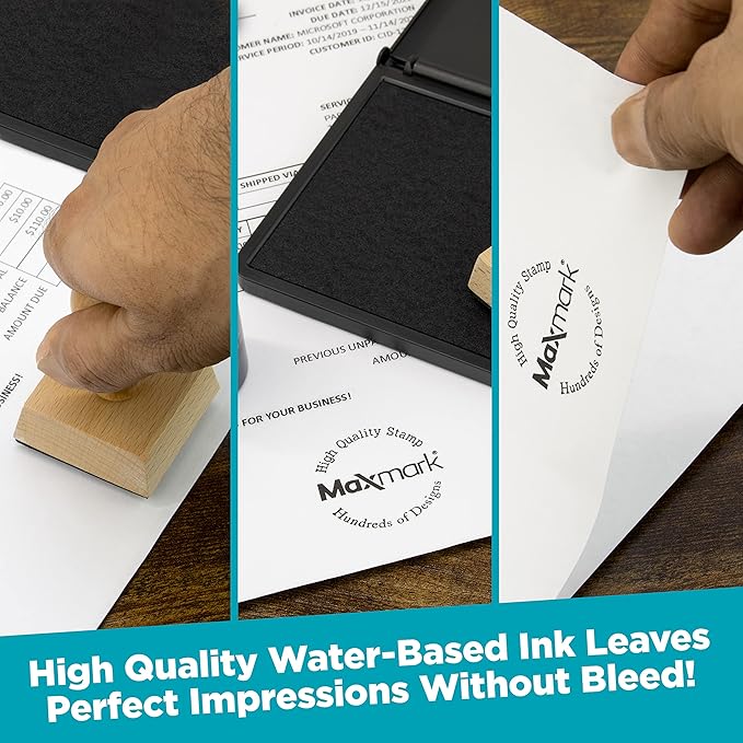 MaxMark Premium Refill Ink for self Inking Stamps and Stamp Pads, Green Color - 1 oz.