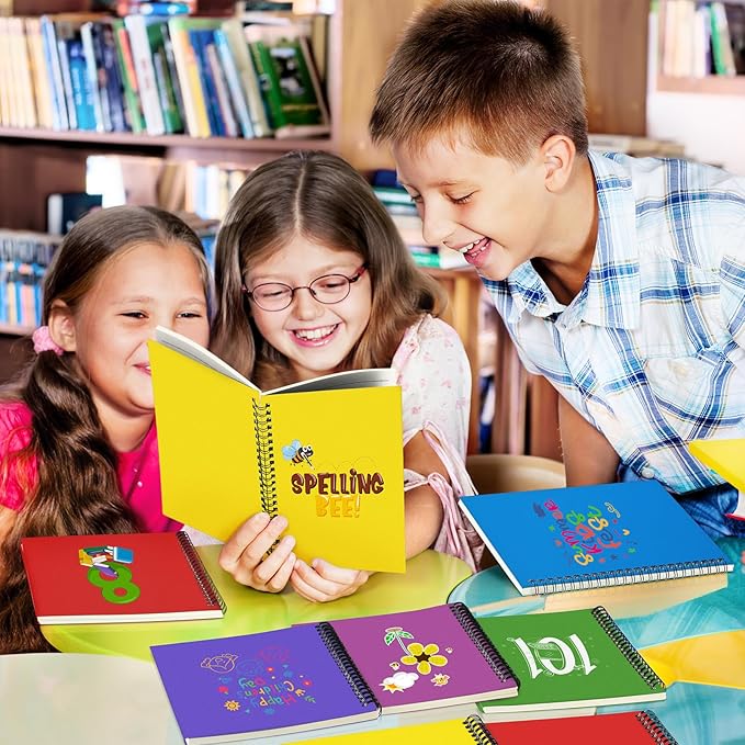 Yahenda 6 Pcs Spiral Notebook Bulk A5 Journal Lined 8.3'' x 5.5'' Writing Composition Paper Small Notepad Subject Notebook for Students Office Business Back to School Supplies (Mixed Colors)