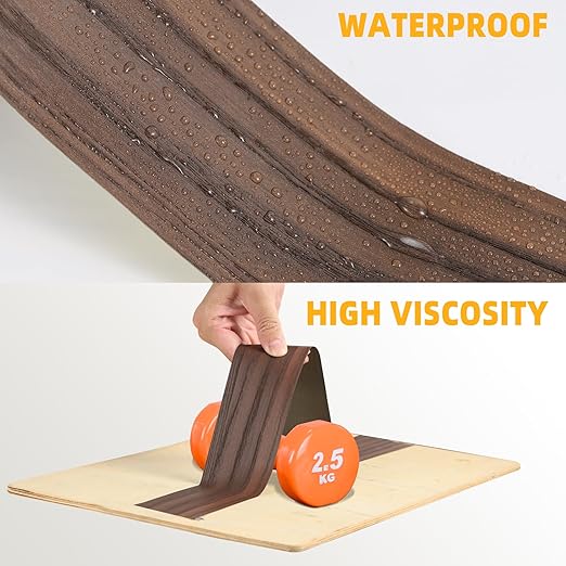 GSCIT Club Wood Grain Repair Tape, 2.3 inch X 100ft Self Adhesive Walnut Grain Repair Patch for Tables, Chairs, Baseboards, Doors, Windows, Floors, Handicraft DIY.