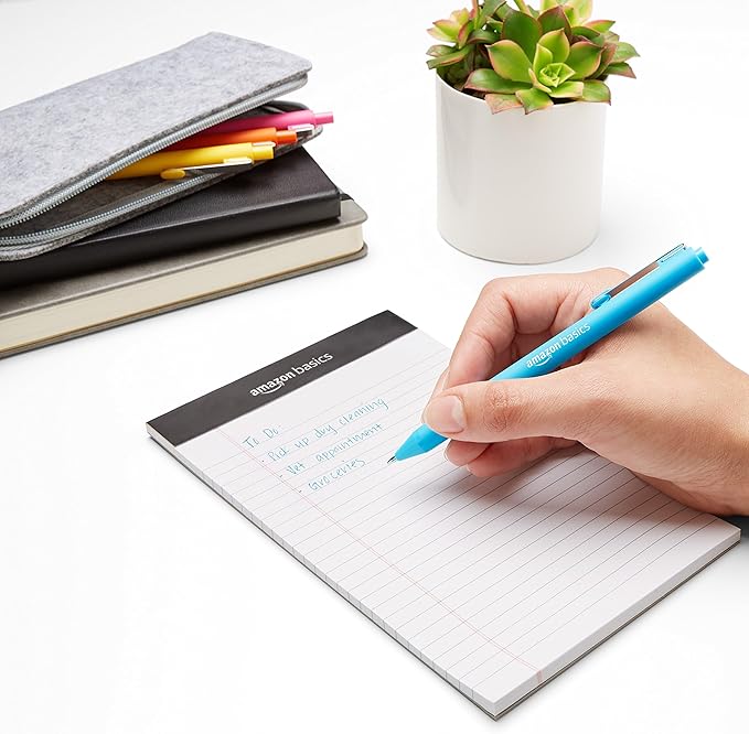 Amazon Basics Multi Colored Ballpoint Pens for Smooth Writing, Assorted Colors, Retractable, 24-Pack