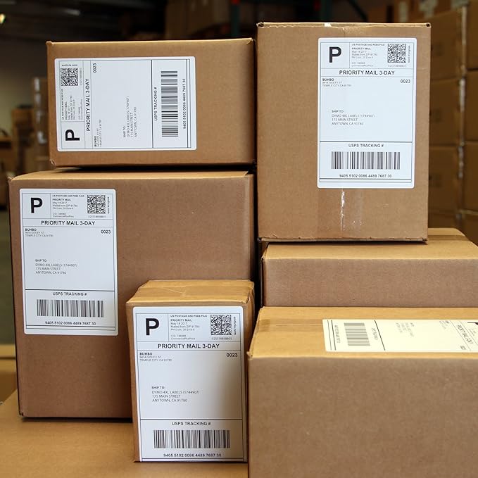 Buhbo Compatible with DYMO LabelWriter 4XL 4" x 6" Shipping Label 1744907, White (2 Pack / 220 Labels Per Roll)
