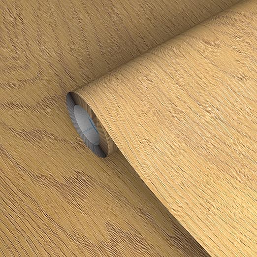 GSCIT Club Oak Wallpaper, 24 inch X 25ft Self Adhesive Wood Grain Repair Tape Patch for Tables, Chairs, Baseboards, Doors, Windows, Floors, Handicraft DIY.