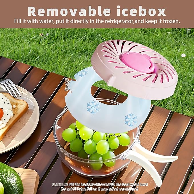 2025 Upgrade Fruit Washing Bowl with Strainer(2.85QT+1QT),3 in 1 Multipurpose Drain Basket with Lid & Ice Box,Foldable Handle Fruit Strainer,Fruit Washer Perfect for Fridge Storage and Outdoor Picnics