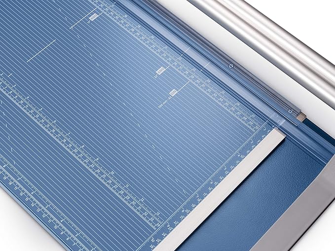 Dahle 556 Professional Rotary Trimmer, 37" Cut Length, 14 Sheet Capacity, Self-Sharpening, Dual Guide Bar, Automatic Clamp, German Engineered Paper Cutter