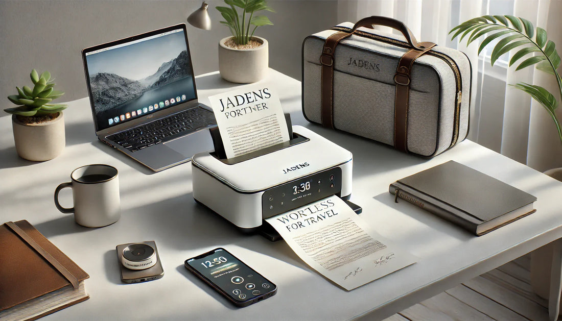 JADENS Portable Wireless Printer for Travel – A4 Thermal Inkless Printer (8.5" x 11") for iOS, Android & Laptop