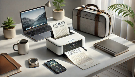 JADENS Portable Wireless Printer for Travel – A4 Thermal Inkless Printer (8.5" x 11") for iOS, Android & Laptop