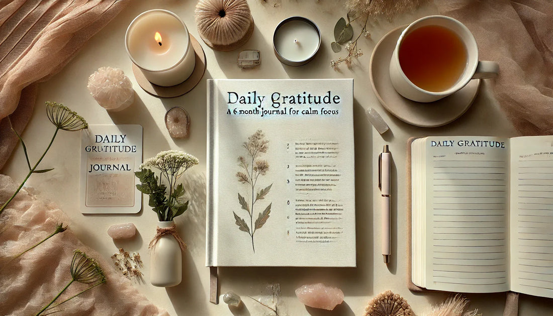 Daily Gratitude, Designed with Intention — A 6-Month Journal for Calm Focus