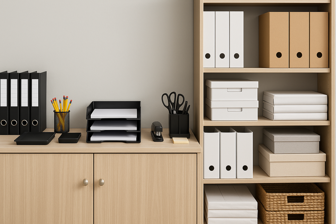 Monthly Office Supplies & Storage Reset: Organized, Stocked & Ready