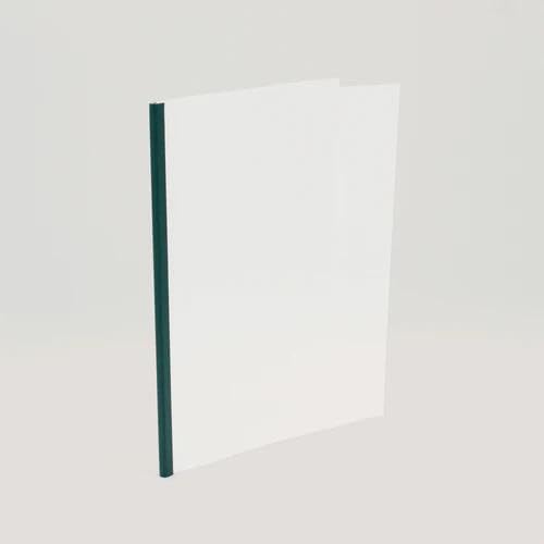 Thermal Binding Clear Covers with Steel Spine –for Thermal Binding Machines – Formerly Unibind – Used in Real Estate, Education and Various Businesses (Dark Green, 120 Sheets Max - 60/Box)