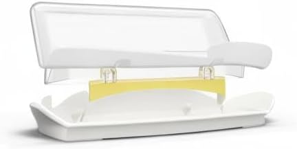 Butter Dish with Lid and Knife, Large Plastic Flip Top Butter Dishes Clear Hinged Lid, Easy Scooping Non-Slip Bottom