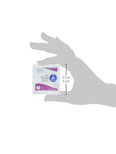 Dynarex BZK Antiseptic Towelettes - 5"x7" - Benzalkonium Chloride, Hand Sanitizing Wipes or First Aid Wound Wipes, 1 Case of 1000 (Packaging May Vary)