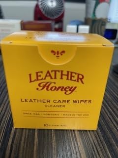 Leather Honey Leather Cleaner Wipes: Clean Leather On-The-Go. Cleaning Wipes for Leather, Faux & Vinyl - Couches, Car Seats, Purses, Shoes, Bags & Tack. Safe for Any Color. 10 Non-Toxic, Ready-to-Use