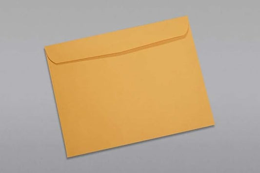 Limited Papers (TM) Booklet Envelopes, (Open Side) Brown Kraft, Gummed Seal, 28 Pound, Heavyweight, For Mailing And More. (1000, 9.5 x 12)