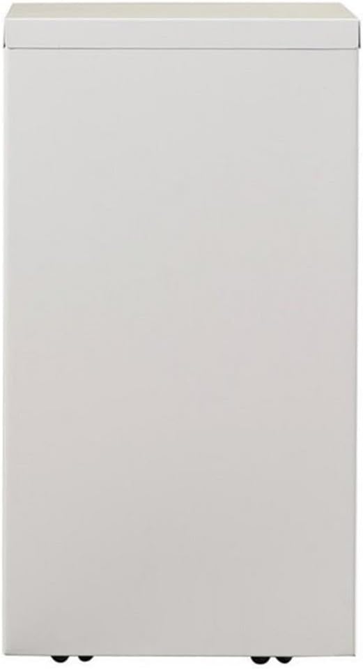 Pemberly Row 3 Drawers 27.75" Vertical White Metal Filing Cabinet Lockable Pre-Assembled Stationary Letter Size for Home, Office