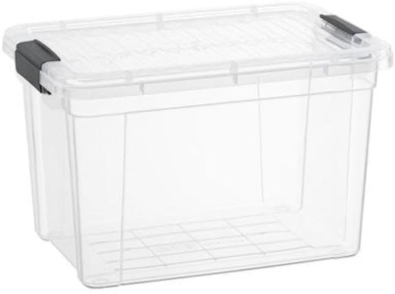 Superio Clear Storage Box with Lid, 2.5 Quart Plastic Container Bins for Organizing, Stackable Crates, BPA Free, Non Toxic, Odor Free, Organizers