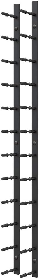 Ultra Wine Racks Wall Mounted Label-Out Wine Racks (4 Foot 1 Deep, Matte Black, 12 Wine Bottles) - Modern Metal Wine Storage, Modular Design for Home Bar, Kitchen, Dining Rooms, & Wine Cellars