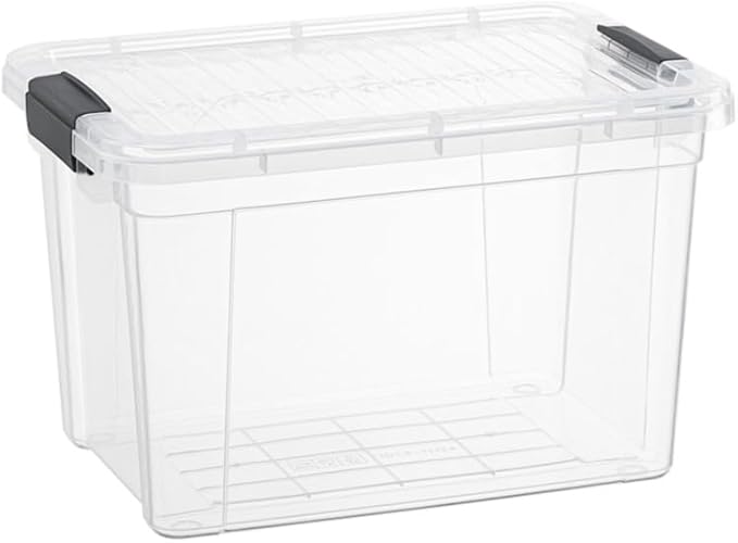 Superio Clear Storage Box with Lid, 8.75 Quart Plastic Container Bins for Organizing, Stackable Crates, BPA Free, Non Toxic, Odor Free, Organizers for Home, Office, School, and Dorm