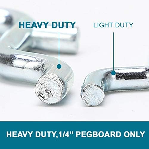 Metal Peg Board Kit with 1/4" Pegboard Accessories,Include 16.5"X13" Peg Board and Extra Thick Pegboard Accessories,Wall Organizer Peg Board Panels Tool Organizer Storage System (98)