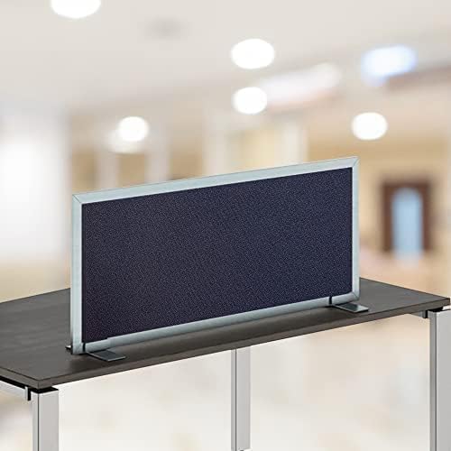 OBEX Acoustical Free Standing Privacy Screen, Cubicle Accessories Desk Privacy Panel, Desk Dividers for Office, Office Furniture Partitions Portable Sound Proof Dividers, 24" x 24", Slate