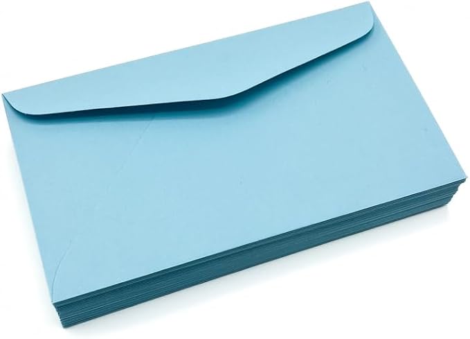 Limited Papers (TM) #6 3/4 Regular Envelope - Pastel - 24# (3 5/8 x 6 1/2) - Business Series (Blue, 1000)