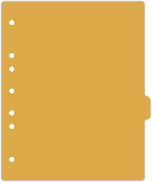 Carstens - Heavy Duty Plastic Ring Binder Dividers, Side Tab, 1/9 Cut, Tab 6 Position, US Letter, Gold, Pack of 10, (2618-06) - Ideal Medical Chart Dividers or Index Tabs for 3 Ring Binders