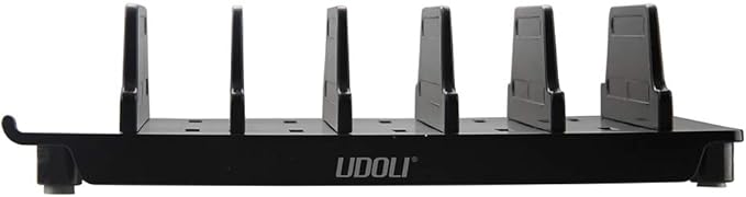 Adjustable Universal Multi Device Organizer Dock Stand Holder, Tablet Cell Phone Desktop Stand for iPhone Samsung Galaxy Google Nexus Kindle (Black)- No Charging Port