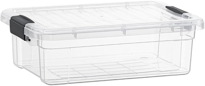 Superio Storage Bins with Lids, Clear Plastic Containers for Organizing, Stackable Totes, BPA Free, Odor Free, Organizer Boxes for Home, and Dorm