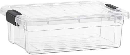 Superio Storage Bins with Lids, Clear Plastic Containers for Organizing, Stackable Totes, BPA Free, Odor Free, Organizer Boxes for Home, and Dorm